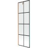 Mexen Next paroi de douche 1 volet 60 x 150 cm, grille noire, cuivre brossé - 895-060-000-00-77-65