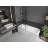 Mexen Next paroi de douche à 1 volet 80 x 150 cm, grille noire, cuivre brossé - 895-080-000-00-77-65