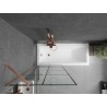 Mexen Next paroi de douche à 1 volet 80 x 150 cm, grille noire, cuivre brossé - 895-080-000-00-77-65