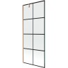 Mexen Next paroi de douche à 1 volet 80 x 150 cm, grille noire, cuivre brossé - 895-080-000-00-77-65
