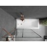 Mexen Next paroi de baignoire 1 volet 100 x 150 cm, motif carreaux noirs, cuivre brossé - 895-100-000-00-77-65