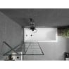 Mexen Next paroi de baignoire 1-volet 70 x 150 cm, grille noire, gris canon brossé - 895-070-000-00-77-66