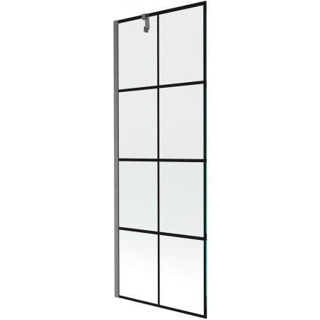 Mexen Next paroi de baignoire 1-volet 70 x 150 cm, grille noire, gris canon brossé - 895-070-000-00-77-66