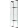 Mexen Next paroi de baignoire 1-volet 70 x 150 cm, grille noire, gris canon brossé - 895-070-000-00-77-66