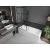 Mexen Next paroi de douche 1-volet 80 x 150 cm, motif noir, gris canon brossé - 895-080-000-00-77-66