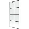 Mexen Next paroi de baignoire 1-volet 80 x 150 cm, grille noire, gris canon brossé - 895-080-000-00-77-66