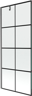 Mexen Next paroi de baignoire 1-volet 80 x 150 cm, grille noire, gris canon brossé - 895-080-000-00-77-66