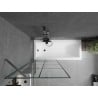 Mexen Next paroi de douche 1-volet 80 x 150 cm, motif noir, gris canon brossé - 895-080-000-00-77-66