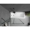 Mexen Next paroi de douche à 1 battant 90 x 150 cm, grille noire, gris canon brossé - 895-090-000-00-77-66
