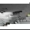 Mexen Next paroi de baignoire 1 vantail 100 x 150 cm, motif noir, gris arme brossé - 895-100-000-00-77-66