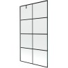 Mexen Next pare-douche à un panneau 100 x 150 cm, grille noire, gun gray brossé - 895-100-000-00-77-66