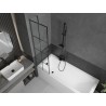 Mexen Next pare-douche 1 volet 50 x 150 cm, grille noire, métal canon - 895-050-000-00-77-95