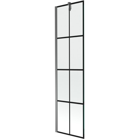 Mexen Next pare-douche 1 volet 50 x 150 cm, grille noire, métal canon - 895-050-000-00-77-95