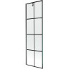 Mexen Next paroi de baignoire 1-volet 60 x 150 cm, grille noire, métal pistolet - 895-060-000-00-77-95