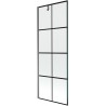 Mexen Next paroi de baignoire à 1 battant 70 x 150 cm, grille noire, gun metal - 895-070-000-00-77-95
