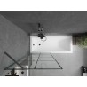 Mexen Next paroi de baignoire 1-panneau 80 x 150 cm, grille noire, métal gun - 895-080-000-00-77-95