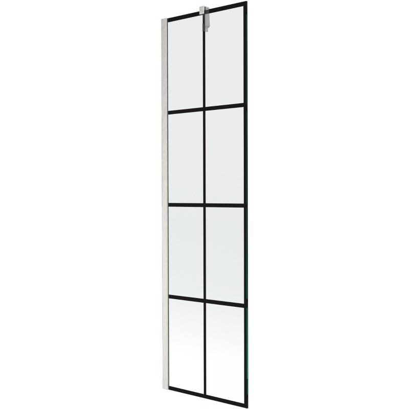 Mexen Next pare-douche 1 battant 50 x 150 cm, motif noir, nickel brossé - 895-050-000-00-77-97