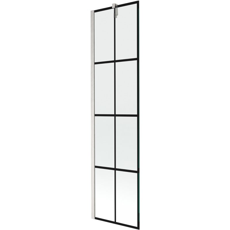 Mexen Next paroi de douche 1-volet 50 x 150 cm, grille noire, nickel brossé - 895-050-000-00-77-97
