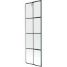 Mexen Next paroi de baignoire 1 volet 60 x 150 cm, grille noire, nickel brossé - 895-060-000-00-77-97