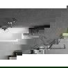 Mexen Next paroi de baignoire 1 volet 60 x 150 cm, motif noir, nickel brossé - 895-060-000-00-77-97