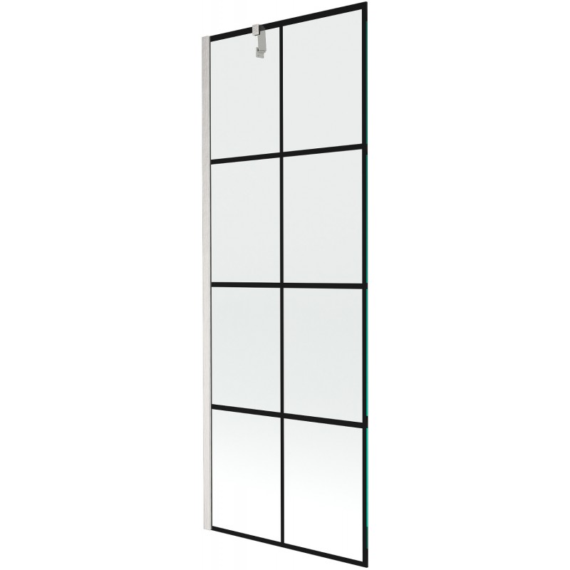 Mexen Next écran de baignoire 1 volet 70 x 150 cm, motif noir, nickel brossé - 895-070-000-00-77-97