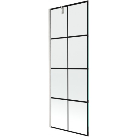 Mexen Next écran de baignoire 1 volet 70 x 150 cm, motif noir, nickel brossé - 895-070-000-00-77-97