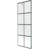 Mexen Next paroi de douche 1 battant 70 x 150 cm, grille noire, nickel brossé - 895-070-000-00-77-97