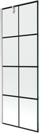 Mexen Next paroi de douche 1 battant 70 x 150 cm, grille noire, nickel brossé - 895-070-000-00-77-97