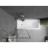Mexen Next paroi de douche 1 battant 70 x 150 cm, grille noire, nickel brossé - 895-070-000-00-77-97