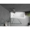 Mexen Next paroi de baignoire 1-volet 80 x 150 cm, grille noire, nickel brossé - 895-080-000-00-77-97