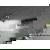 Mexen Next paroi de baignoire 1-volet 80 x 150 cm, motif noir, nickel brossé - 895-080-000-00-77-97