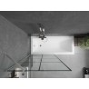 Mexen Next paroi de baignoire à 1 volet 90 x 150 cm, grille noire, nickel brossé - 895-090-000-00-77-97