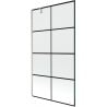 Mexen Next paroi de douche pliante 1 volet 100 x 150 cm, grille noire, nickel brossé - 895-100-000-00-77-97