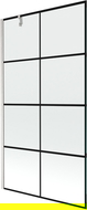 Paroi de baignoire un volet Mexen Next 100 x 150 cm, motif noir, nickel brossé - 895-100-000-00-77-97