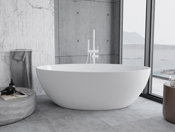Baignoire Mexen Nike autoportante 175 x 100 cm, blanche, bonde blanche - 54071751000-20