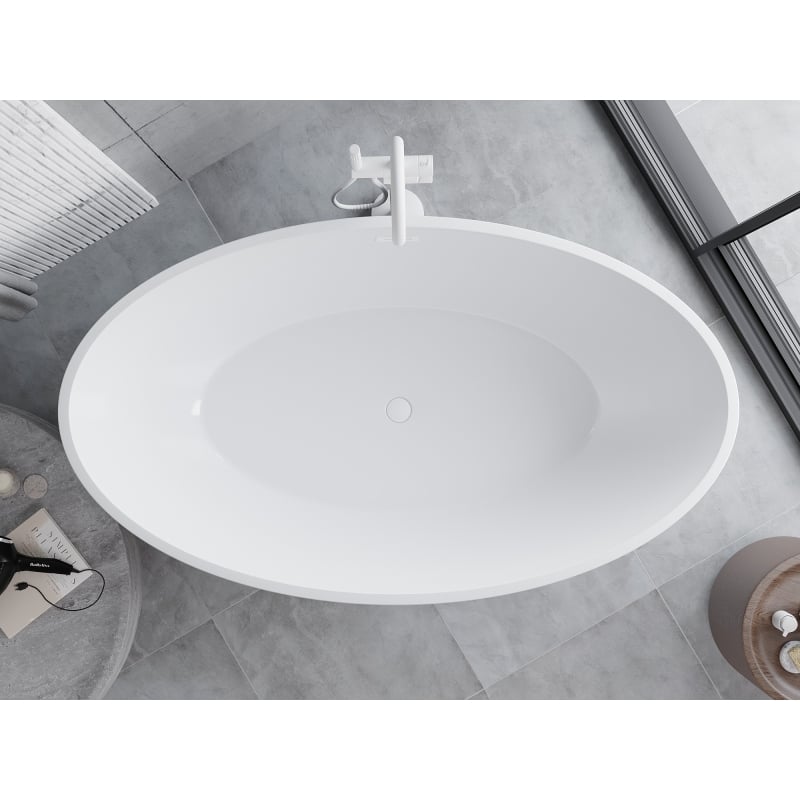 Mexen Nike baignoire autoportante 175 x 100 cm, blanche, trop-plein blanc - 54071751000-20