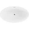 Mexen Nike baignoire autoportante 175 x 100 cm, blanche, trop-plein doré - 54071751000-50