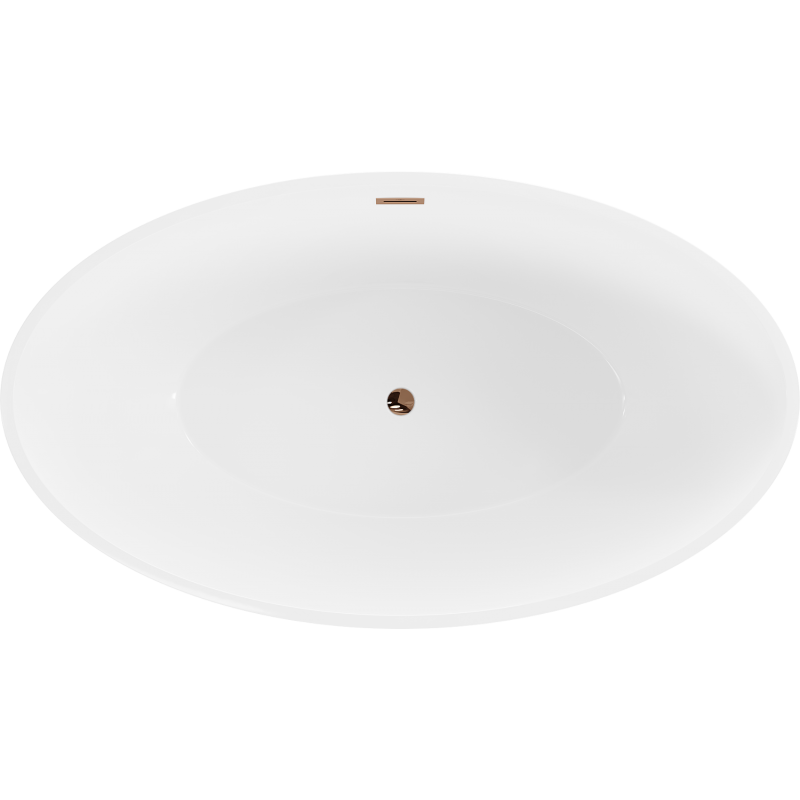 Mexen Nike baignoire autoportante 175 x 100 cm, blanche, trop-plein or rose - 54071751000-60