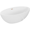 Baignoire mexen Nike autoportante 175 x 100 cm, blanche, écoulement en or rose - 54071751000-60