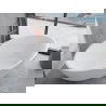 Baignoire Mexen Nike autoportante 175 x 100 cm, blanche, drainage en cuivre brossé - 54071751000-65