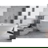 Baignoire Mexen Nike autoportante 175 x 100 cm, blanche, trop plein gun gray brossé - 54071751000-66