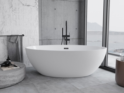 Mexen Nike baignoire autoportante 175 x 100 cm, blanche, trop-plein noir - 54071751000-70