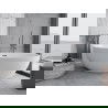 Baignoire Mexen Nike autoportante 175 x 100 cm, blanche, trop-plein gun metal - 54071751000-95