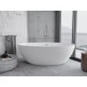 Baignoire Mexen Nike autoportante 175 x 100 cm, blanche, vidange en nickel brossé - 54071751000-97