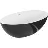 Mexen Nike baignoire autoportante 175 x 100 cm, blanche/noire, trop-plein blanc - 54071751075-20