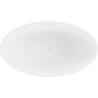 Baignoire Mexen Nike indépendante 175 x 100 cm, blanche/noire, trop-plein blanc - 54071751075-20