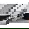 Baignoire Mexen Nike autoportante 175 x 100 cm, blanche/noire, bonde chromée - 54071751075-01
