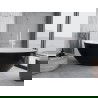 Baignoire Mexen Nike indépendante 175 x 100 cm, blanche/noire, trop-plein blanc - 54071751075-20
