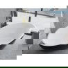 Baignoire Mexen Nike autoportante 175 x 100 cm, blanche/noire, trop-plein doré - 54071751075-50