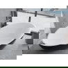 Baignoire Mexen Nike autoportante 175 x 100 cm, blanche/noire, bonde chromée - 54071751075-01